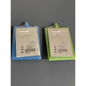 Ikea Tolsby Pedestal Picture Frames Lot  2 Blue Green New Sealed 4 x 6 Two-Sided